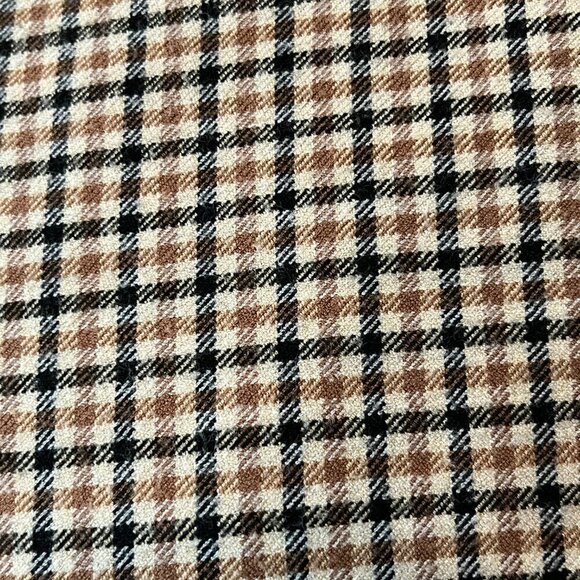 Cupcakes and Cashmere 'Camille' pull-on pants plaid elastic waist small tan navy - Picture 5 of 11